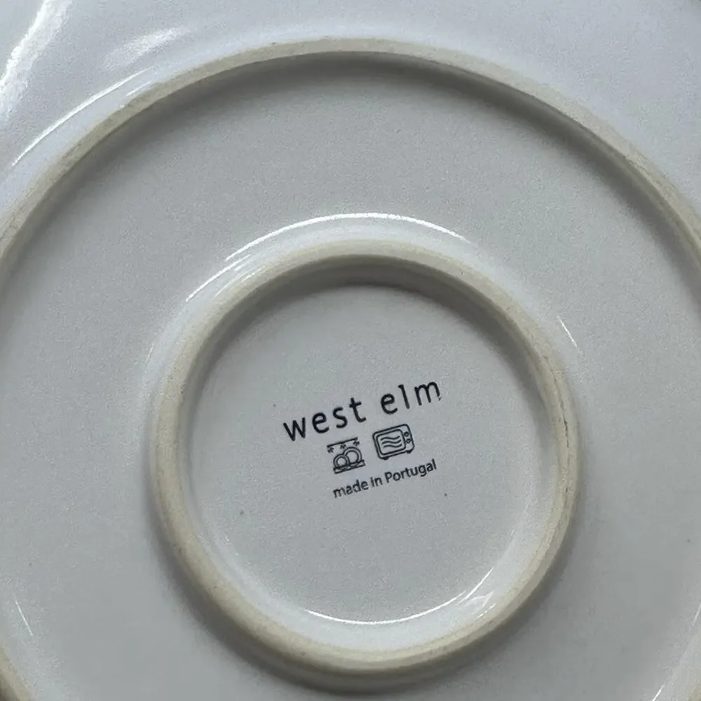 West Elm Reactive Glaze 3 pc. Place Setting Blue, Black, White Brown